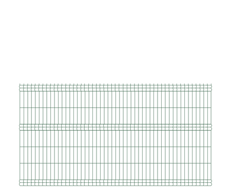 Panel ogrodzeniowy 3D - H1330mm (fi 4 mm) 51dr. - RAL 6005