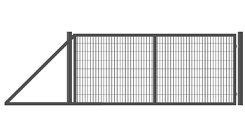 Brama PS - 400x140cm - GRAFIT