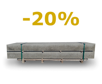 [-20%] Podmurówka PEŁNA - 250x20cm - SZARA - 28szt.
